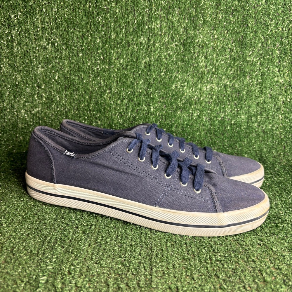 Keds‎ Kickstart Canvas Low Top Lace Up Casual Comfort Sneakers Navy Womens Sz 11